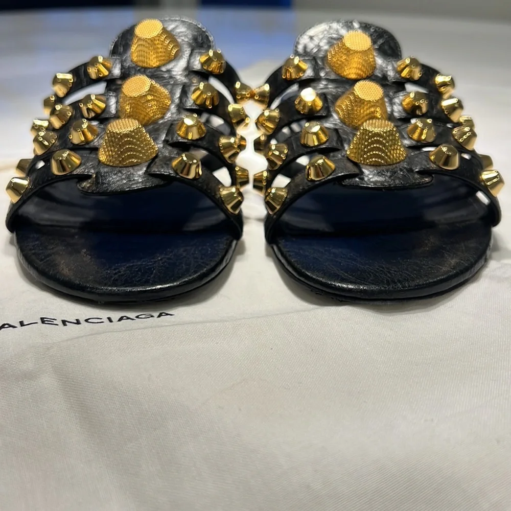 Balenciaga Grommet Sandal Black 37 - Picture 3 of 10